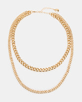 MULTI-ROW LINK CHAIN NECKLACE GOLD