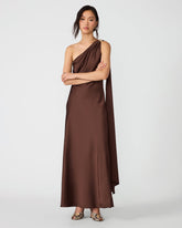 AURORAH DRESS SHAVED CHOCOLATE