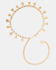 COIN CHAIN BELT GOLD
